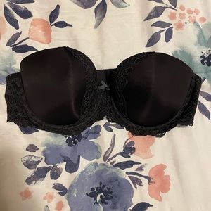 Victoria's Secret Black Strapless Dream Angels Bra